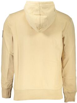 Calvin Klein Fleece Hoodie met Patchdetails - maat Crème