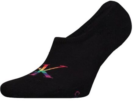 Calvin Klein Footie High Cut Pride Sock * Actie * Zwart,Wit - One Size