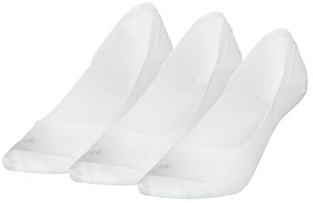 Calvin Klein Footies Dames Low Cut 3-pack Wit-35/38 - 35/38