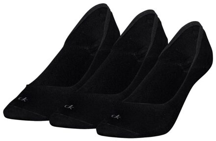 Calvin Klein Footies Dames Low Cut 3-pack Zwart-35/38 - 35/38