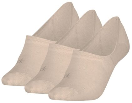 Calvin Klein Footies Dames Mid Cut 3-pack Beige-35/38 - 35/38