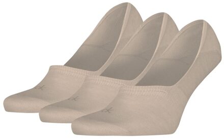 Calvin Klein Footies Heren Mid Cut 3-pack Beige-39/42 - 39/42