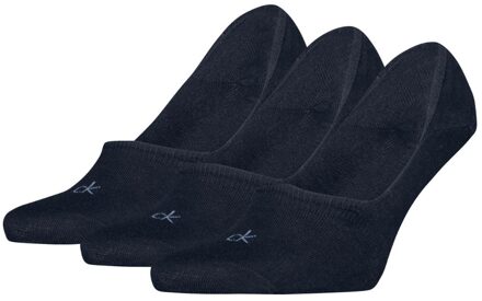 Calvin Klein Footies Heren Mid Cut 3-pack Navy-39/42 - 39/42
