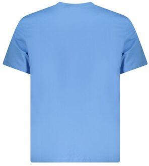 Calvin Klein Gebogen Logo T-shirt met Korte Mouwen - maat Lichtblauw