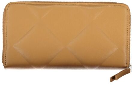 Calvin Klein Geknoopte Ziparound Portemonnee - maat Beige