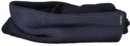 Calvin Klein Geribbelde Breisjaal Unisex Donkerblauw