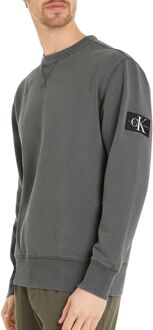 Calvin Klein Grijze Sweatshirt met Logo Calvin Klein , Gray , Heren - 2Xl,Xl,L,M,S