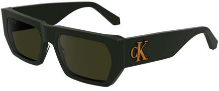 Calvin Klein Groene Acetaten Zonnebril voor Heren