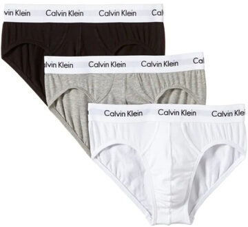 Calvin Klein Heren 3Pack Hip Brief Zwart/wit/Grijs-S (4)