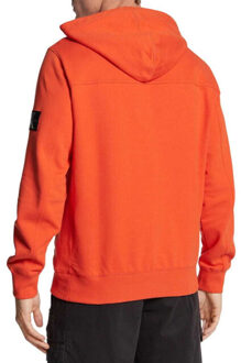 Calvin Klein Heren badge hoodie Oranje - M