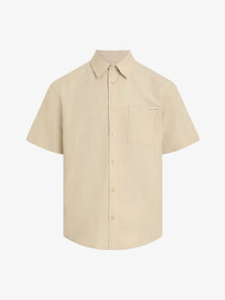 Calvin Klein Heren blouse linnen Wit - M