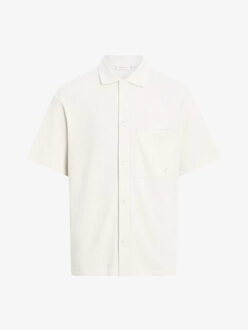 Calvin Klein Heren blouse waffle Zilver - M