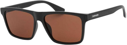 Calvin Klein Heren CK20521 410 Matte Zonnebril (Marine / Bruin) - maat Navy/blauw