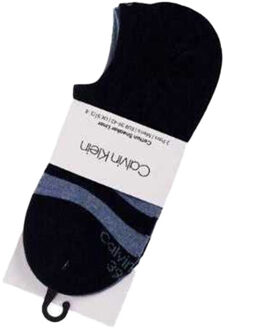 Calvin Klein Heren contrast gestreepte sokken (set van 2) - maat 43-47 Blauw