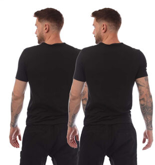 Calvin Klein Heren Essential T-shirt met ronde hals (Set van 2) (Zwart)