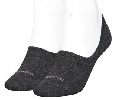 Calvin Klein Heren footie mid cut binnensokken (set van 2) Grijs - 38-42