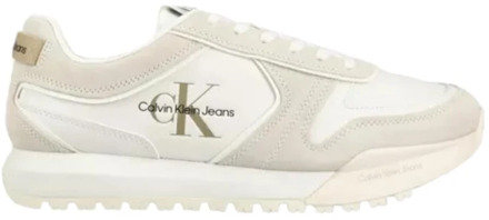 Calvin Klein Heren Irregular Lines Runner Sneakers Calvin Klein , Beige , Heren - 43 Eu,41 Eu,45 Eu,44 EU