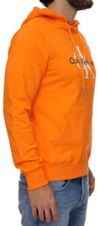 Calvin Klein Heren jeans logo regular hoodie - maat L Oranje