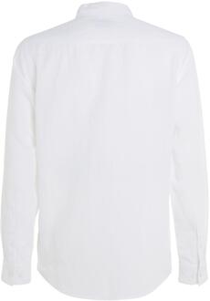 Calvin Klein Heren Katoen Gevoerd Normaal Overhemd (Wit) - M