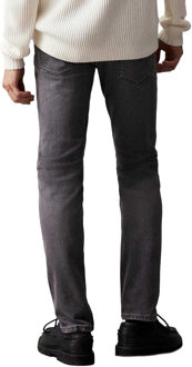 Calvin Klein Heren Leren Badge Slim Jeans (Grijs)