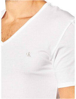 Calvin Klein Heren logo t-shirt (set van 2) Wit