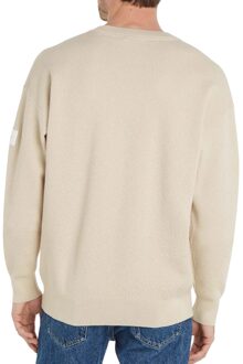 Calvin Klein Heren Natural Structure Crew Neck Sweatshirt (Beige) - M