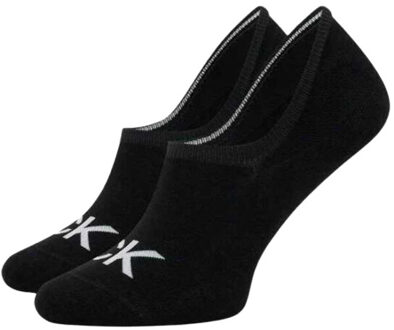 Calvin Klein Heren no-show sokken met geborduurd logo (set van 2) Zwart - 43-47