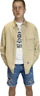 Calvin Klein Heren normaal overhemd Beige - XL