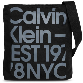 Calvin Klein Heren Polyester Schoudertas Calvin Klein , Black , Heren - ONE Size