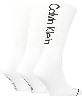Calvin Klein Heren Sokken Athleisure 3-pack Wit-One Size (40-46) - One Size (40-46)
