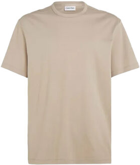 Calvin Klein Heren T-shirt van gemerceriseerd katoen (Grijs) - maat