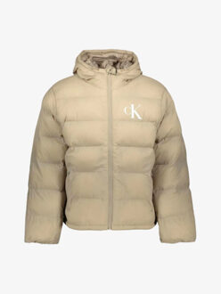 Calvin Klein Heren winterjas monogram puffer Kaki - XS