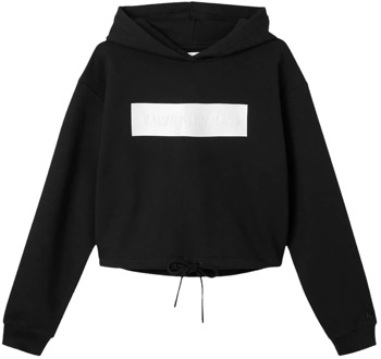 Calvin Klein Hero Logo Hoodie Dames zwart - wit - XS