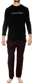 Calvin Klein Holiday PJ Woven LS Pant Set Rood,Versch.kleure/Patroon,Grijs,Zwart - Large,X-Large