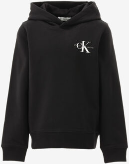 Calvin Klein Hoodie SMALL MONOGRAM HOODI zwart - 140/10J;128/8J