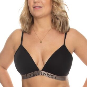 Calvin Klein Icon Padded Triangle Bralette Zwart - X-Large