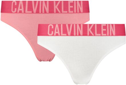 Calvin Klein Intense Power Bikinislip Meisjes (2-pack) lichtroze - wit - 140-152