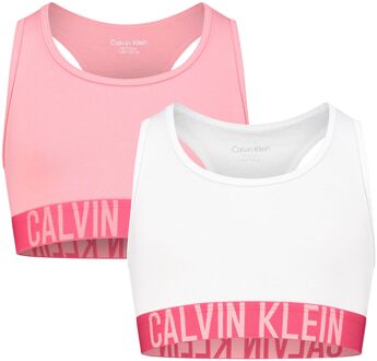 Calvin Klein Intense Power Bralette Meisjes (2-pack) lichtroze - wit - 140-152