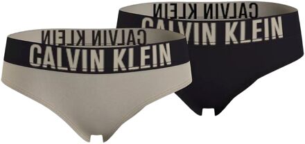 Calvin Klein Intense Power Slips Meisjes (2-pack) lichtbruin - zwart - 164-176