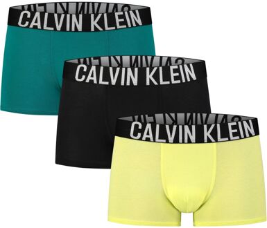 Calvin Klein Intense Power Trunk Boxershorts Junior (3-pack) groen - geel - zwart - 140-152