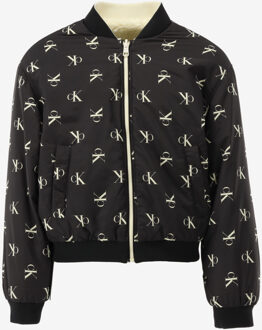 Calvin Klein Jas REVERSIBLE TEDDY AOP, YAB zwart - 152/12J;164/14J