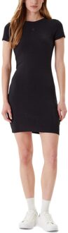 Calvin Klein Jeans Bodycon Korte Mouw Jurk Zwart