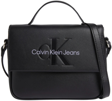 Calvin Klein Jeans Boxy Crossbody Tas Calvin Klein Jeans , Black , Dames - ONE Size
