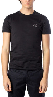 Calvin Klein Jeans Calvin Klein Black Men& T-Shirts Calvin Klein Jeans , Zwart , Heren - 2Xl,L,M,S,Xs