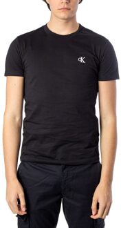 Calvin Klein Jeans Calvin Klein Black Men& T-Shirts Calvin Klein Jeans , Zwart , Heren - 2Xl,L,M,S,Xs