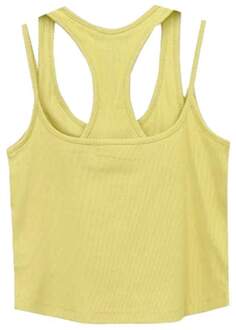 Calvin Klein Jeans Calvin Klein Classic Ribbed Top voor dames - maat S Geel