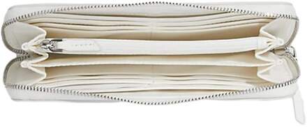 Calvin Klein Jeans Calvin Klein damesportemonnee met reliëflogo en ritssluiting Wit - One Size