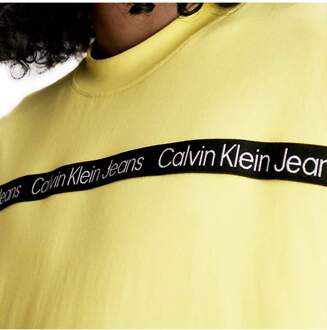 Calvin Klein Jeans Calvin Klein heren T-shirt met klassiek logo, diverse kleuren. - maat S Geel