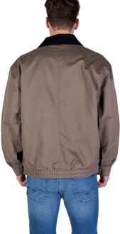 Calvin Klein Jeans Classic Jacket Met Rits Voorzijde Salie Groen - XL