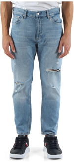 Calvin Klein Jeans Dad Fit Cropped Jeans Vijf Zakken Calvin Klein Jeans , Blue , Heren - W33,W38,W31,W32,W30,W36,W34